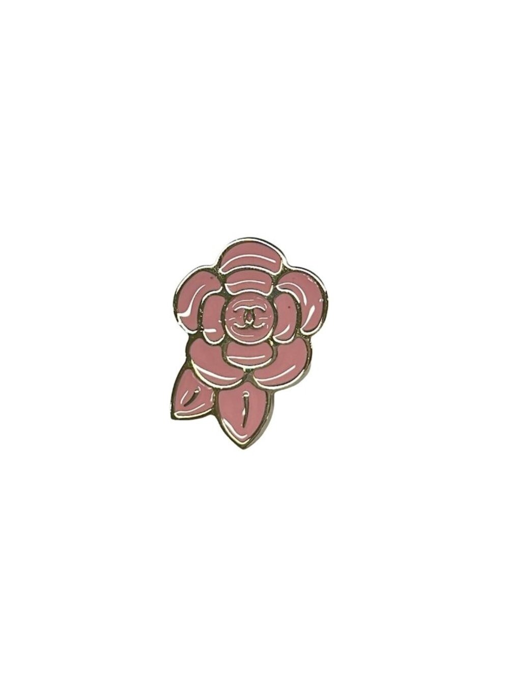 Chanel Brooch Camellia Light Pink Silver Pin
